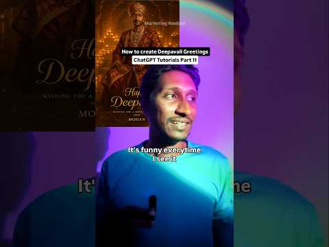 How to Create a Royal Deepavali Greeting Using ChatGPT Tutorial Part 11 | Tamil Marketing Nanban