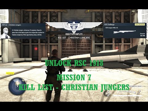 Sniper Elite 5 kill challenge Mission 7 - Unlock RSC 1918 Sniper rifle