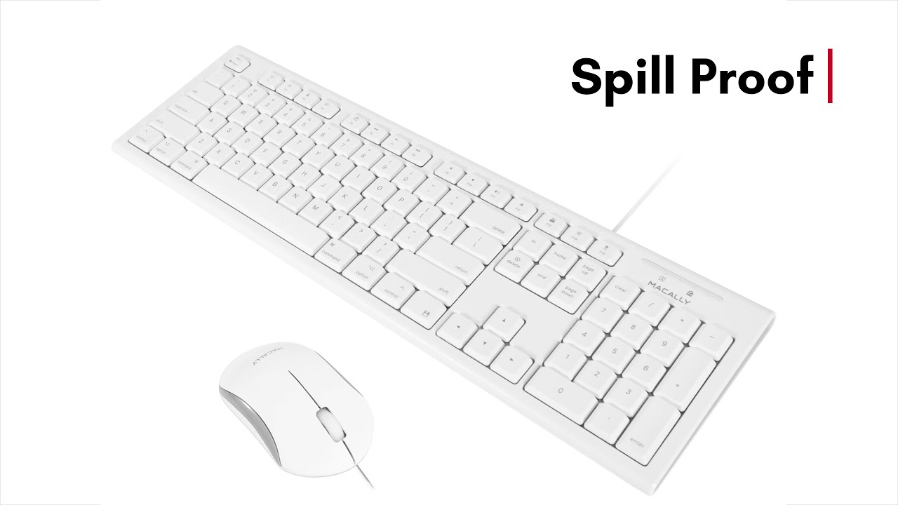 Full Size USB Keyboard and Optical USB Mouse Combo for Mac
