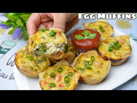 Fluffy Egg Muffins Cups | Best Breakfast Egg Muffins Recipe | Quick Breakfast Recipe | By Food Mania