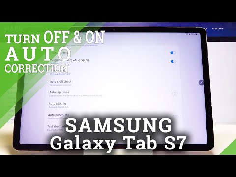 How to Activate Predictive Text in Samsung Galaxy Tab S7 - Text Correction Options