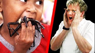 10 Times Gordon Ramsay Ate EXOTIC FOOD!