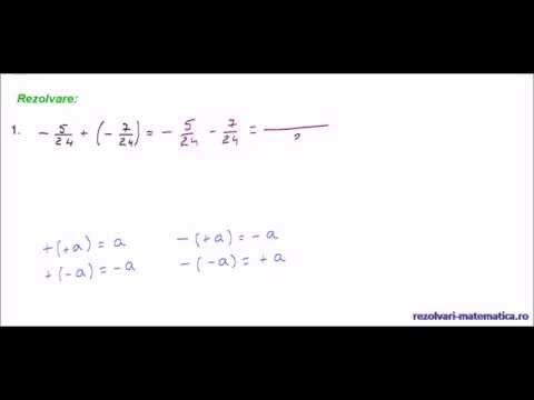 Cl. a VII-a - Cap  Mulţimea nr. raț.  Adunarea si scaderea Test  1 - ex. 1