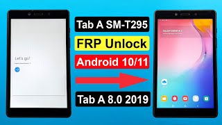 Samsung Tab A SM-T295 FRP Unlock or Google Account Bypass | Samsung Galaxy Tab A 8.0 2019 FRP Bypass