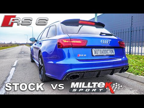 AUDI RS6 C7 MILLTEK EXHAUST vs STOCK - Full Sound Comparison Startups, Revs, Tunnel & Casual Driving