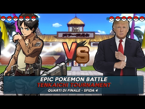 DONALD TRUMP VS EREN JAEGER - #EPIC POKEMON BATTLE TENKAICHI TOURNAMENT