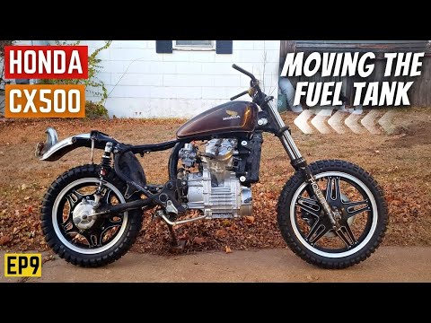 CX500 Scrambler Build - Moving The Fuel Tank - EP9