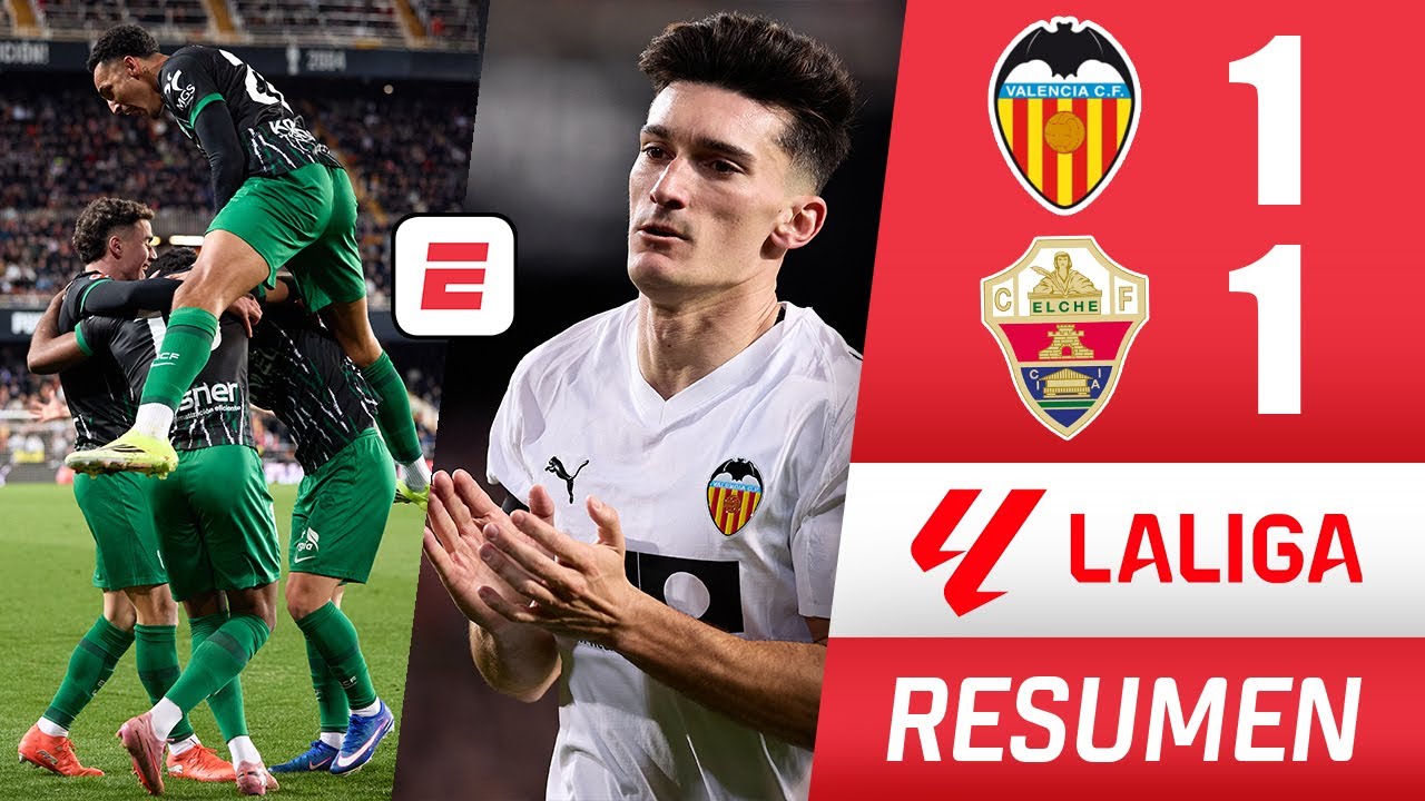 Valencia dividió puntos con Elche y pactó empate para seguir aspirando a salir de descenso | La Liga
