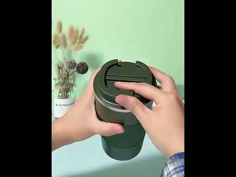 Capacity: 500 ml black khu travel mug tumbler coffee cup vac...