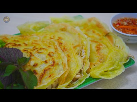 Làm Bánh Xèo Chay với Một Loại Bột Duy Nhất Giòn Ngon Hấp Dẫn