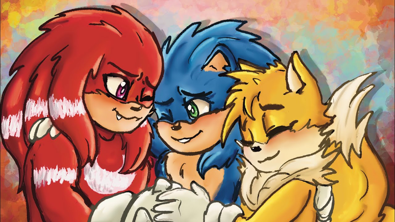 Sonic Tails and Knuckles #sonic #sonicmovie3 #digitalart