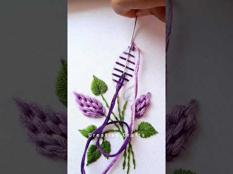 Beautiful hand embroidery flower #shorts #embroidery #trending #foryou #ytshorts #handbroidery