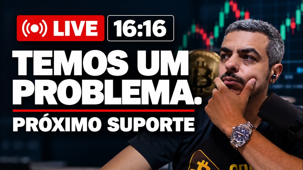🔥 Bitcoin AO VIVO - Temos Um PROBLEMA - Qual Será o Próximo Suporte? - Analisando os Mercados