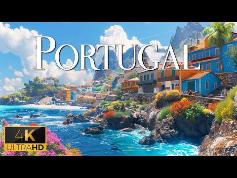 FLYING OVER PORTUGAL (4K Video UHD) - Peaceful Piano Music With Beautiful Nature Film For Relaxation