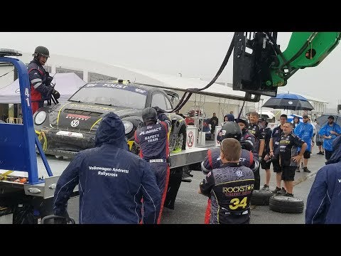 Tanner Foust's GRC Volkswagen Beetle Towed to Paddock