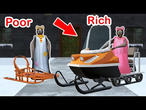 Poor Granny vs Rich Granny vs Winter Sledge - funny horror school animation (p.96)