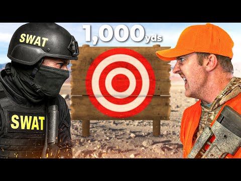 SWAT SNIPERS vs. HUNTERS - Long Range Competition!