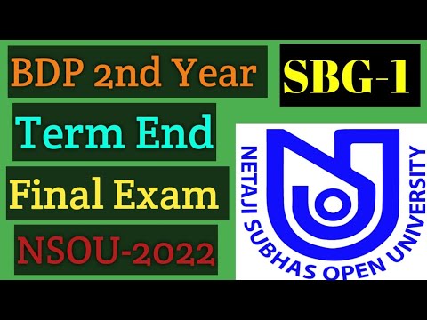 NSOU 2rd Year BDP SBG-1 Term End Final Exam 2022 |  BDP SBG-1 MCQ Answer 2022 |
