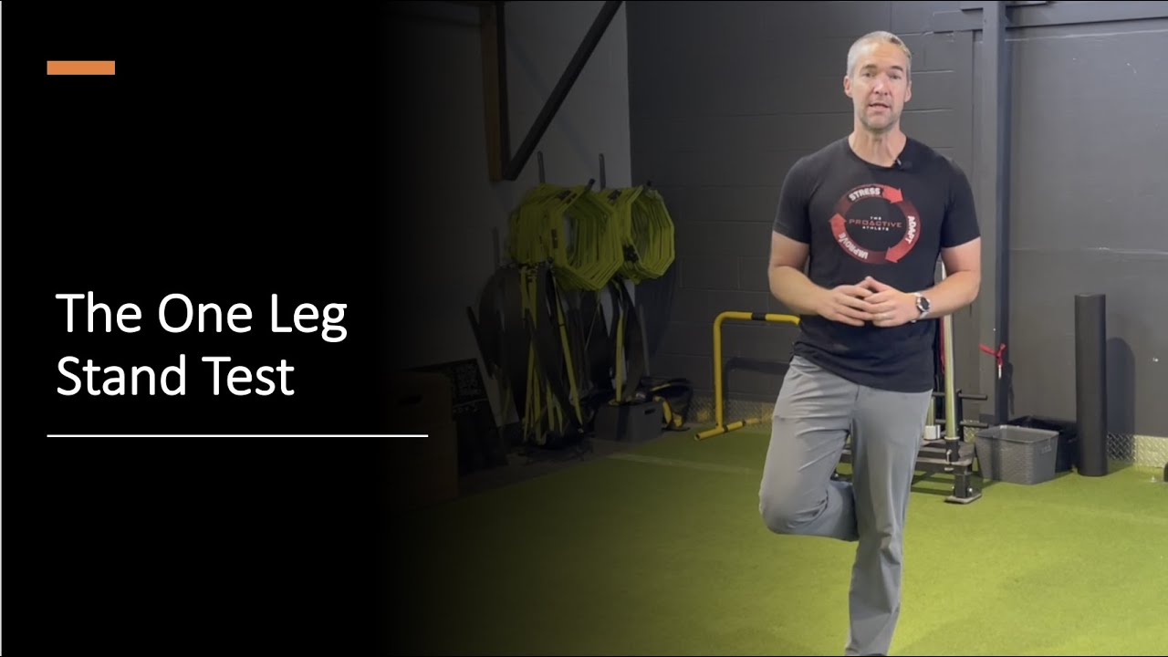 10 second one leg stand test - YouTube