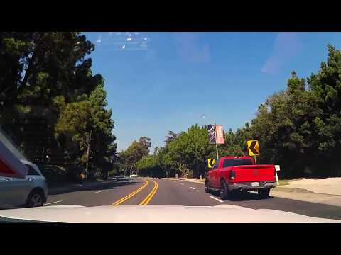 Driving Sunset Boulevard LA.