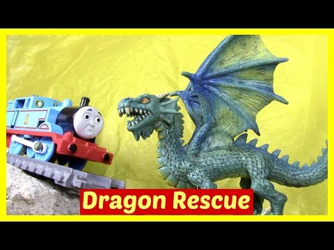 Thomas and Friends Toy Trains Scary Tunnel Pranks with Dragon Train Toys for Kids Video
