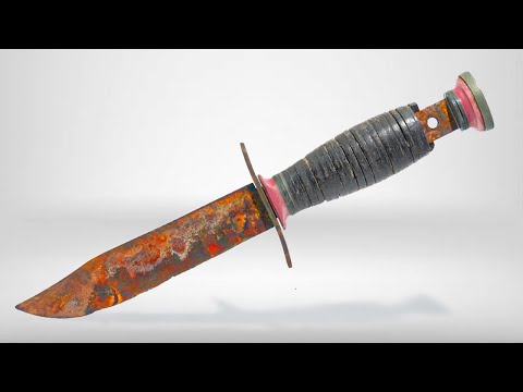 75 Year Old Survival Knife Restoration - Rust To Perfection!