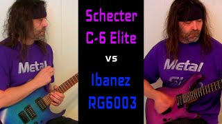 Video thumbnail for Schecter C-6 Elite vs Ibanez RG6003FM by stevekonbass