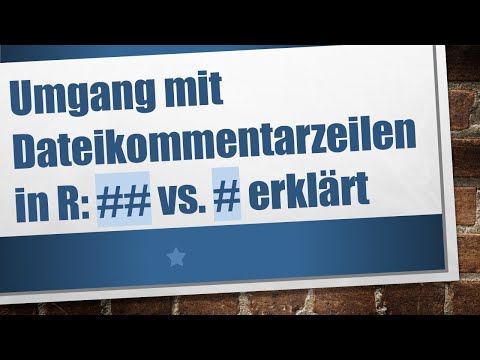 Umgang mit Dateikommentarzeilen in R: # #  vs. #  erklärt