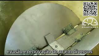 Exaustor de Telhado com Damper sob Pressão