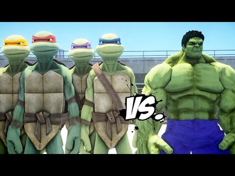The Incredible Hulk vs Teenage Mutant Ninja Turtles Video