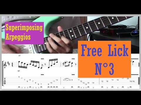 Free Dominant Lick n°3 (Superimposing Arpeggios)