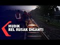 Jelang Masa Angkutan Mudik PT KAI Daop 7 Madiun Ganti Rel Kereta Api