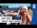 Geklungel bij vaarders in sluis Nijkerk