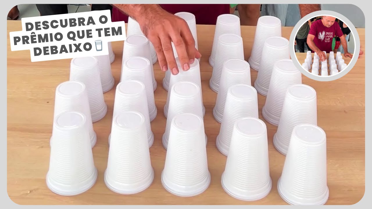 BRINCADEIRA DO COPO: Descubra o prêmio que tem debaixo🥛
