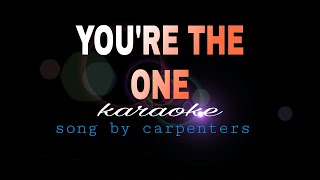 YOU&#39;RE THE ONE carpenters karaoke