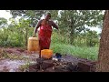 Bathing Outdoor In An African Village African Village Life Villagelife Outdoorshower Africa