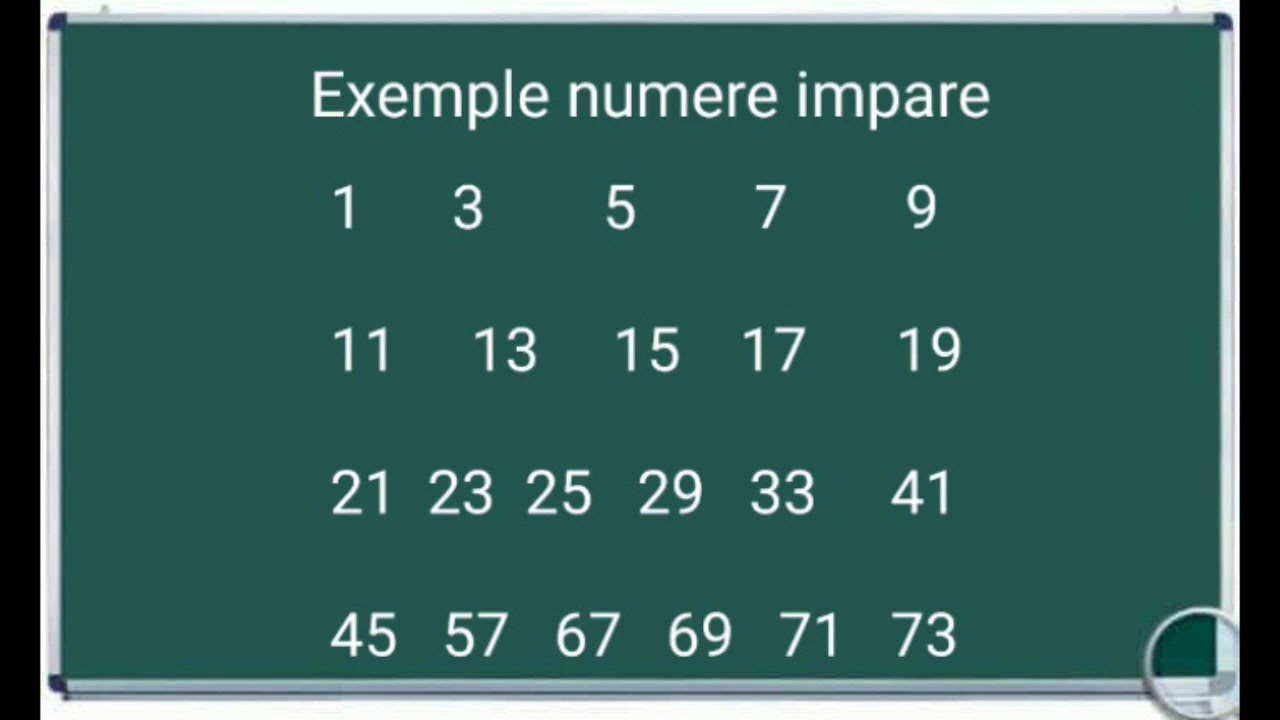 Care sunt numerele impare exemple exercitii matematica