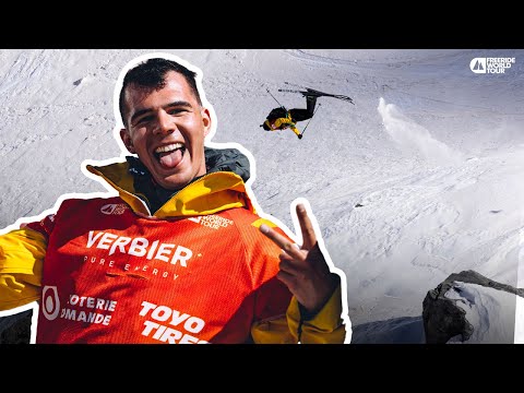 Abel Moga Sending a Huge Frontflip on the Bec des Rosses