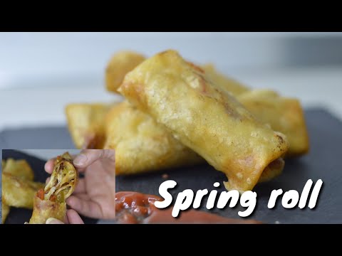 spring roll recipe l wrap+filling l veggie & chessy spring roll recipel street food l cook with nav