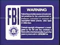 Blue FBI Warnings 2003 2005 VHS Version