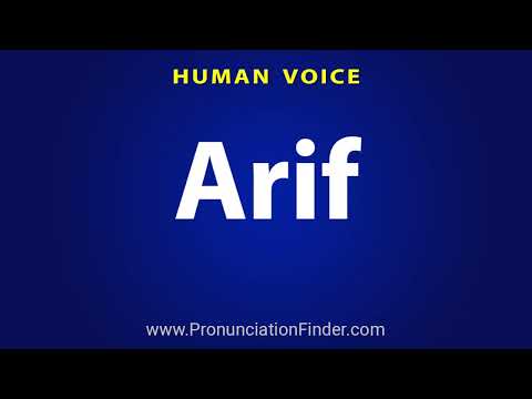 How To Pronounce Arif