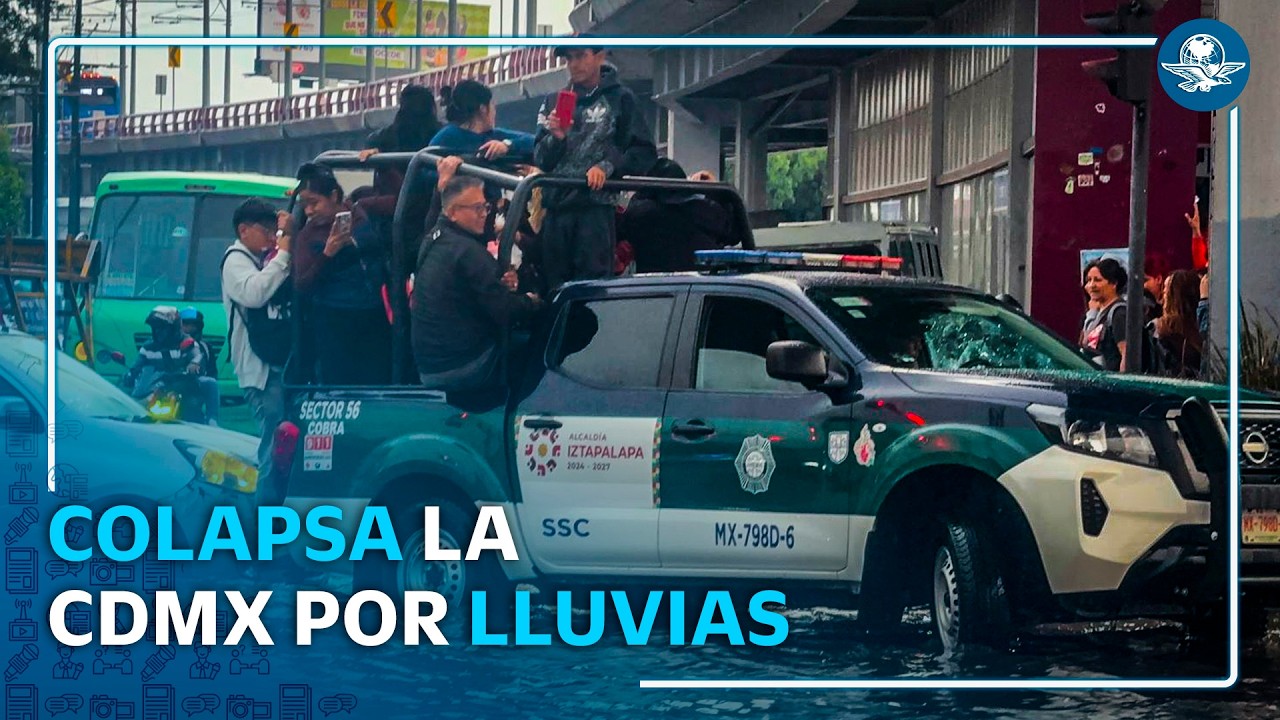Fuertes lluvias provocan caos en la CDMX