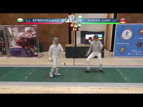 FE 2018 T32 11 F S Individual Yerevan ARM U23 European Championships GREEN KUSIAN GER vs EFIMOVA BUL