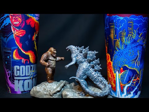 Godzilla vs Kong Exclusive Cups and Mini Figures Review