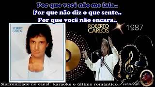 Roberto Carlos  -  Antigamente Era Assim  -  karaoke cover   1987