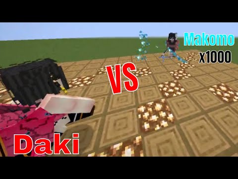 EPIC Battle: Doruu's Daki vs. 1000 Makomos! Minecraft Mod!