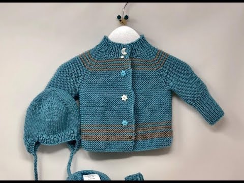 Knitting Baby Jacket EASY - Raglan