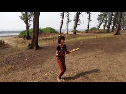 Skipping by Shubhra at Umergaon Beach