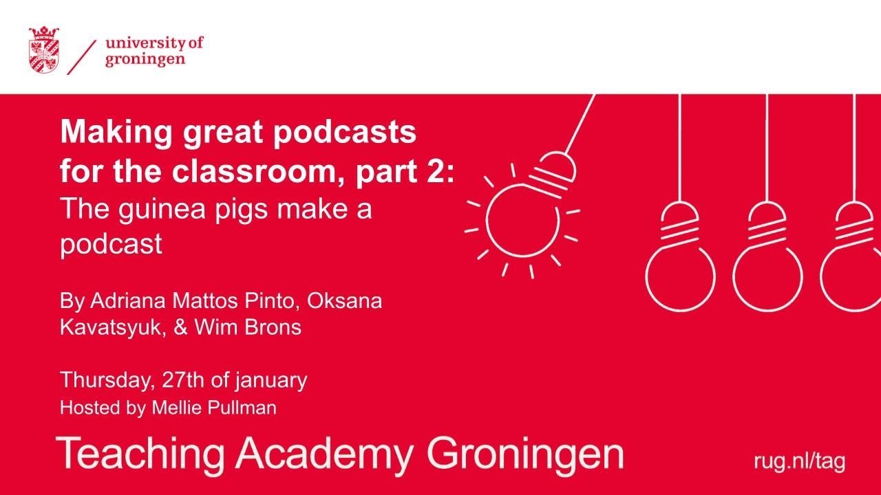 Making great podcasts for the classroom, part 2.