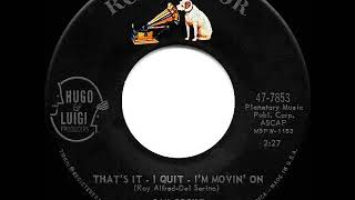 1961 HITS ARCHIVE: That’s It, I Quit, I’m Movin’ On - Sam Cooke